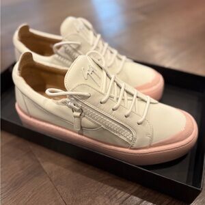 Giuseppe Zanotti White and Pink Women's Sneakers